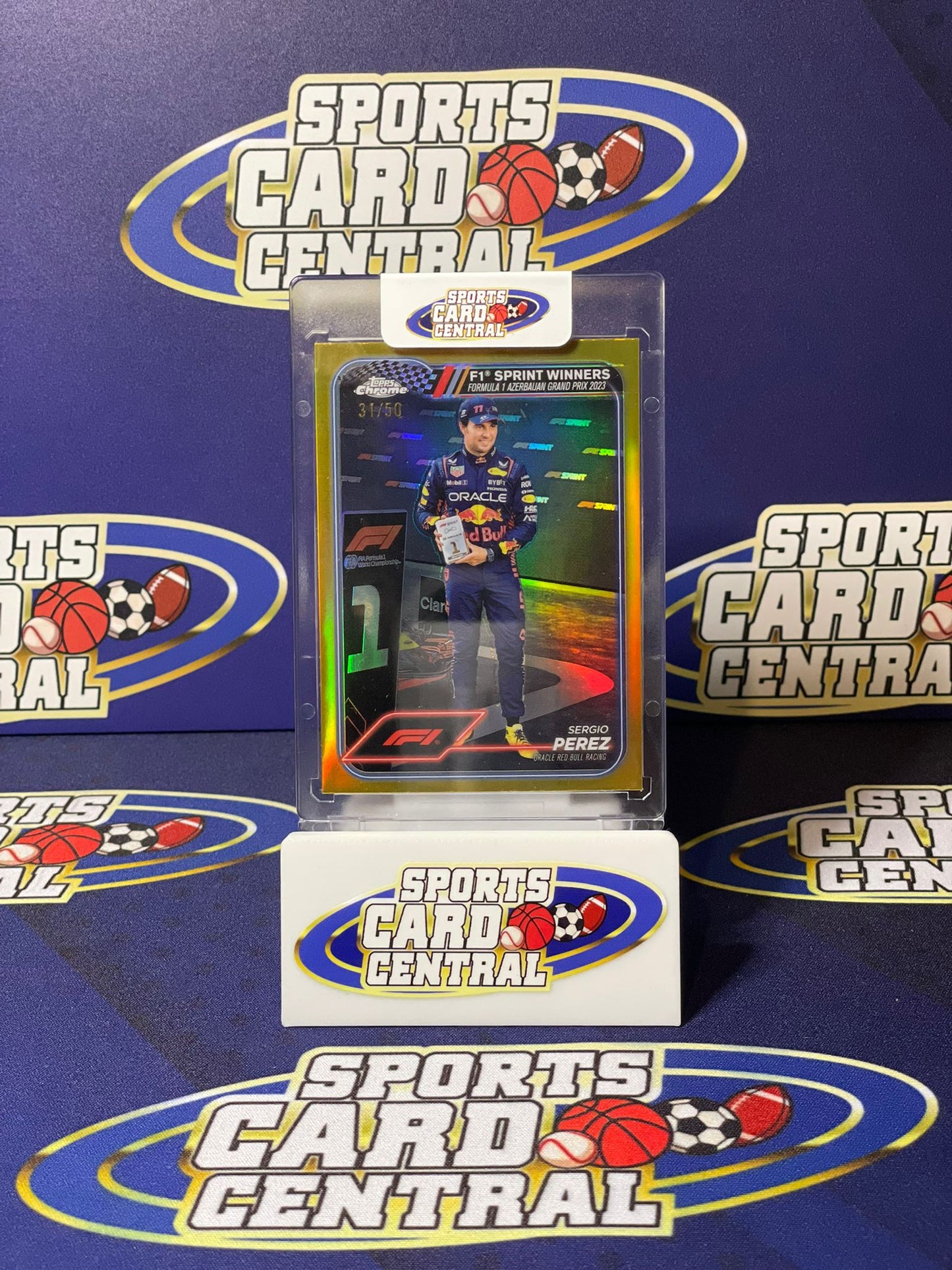 2024 Topps Chrome Sprint Winners Sergio Perez Gold /50
