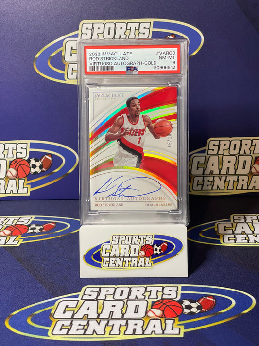 2022 Immaculate Rod Strickland Virtuoso Autograph Gold /10 PSA 8