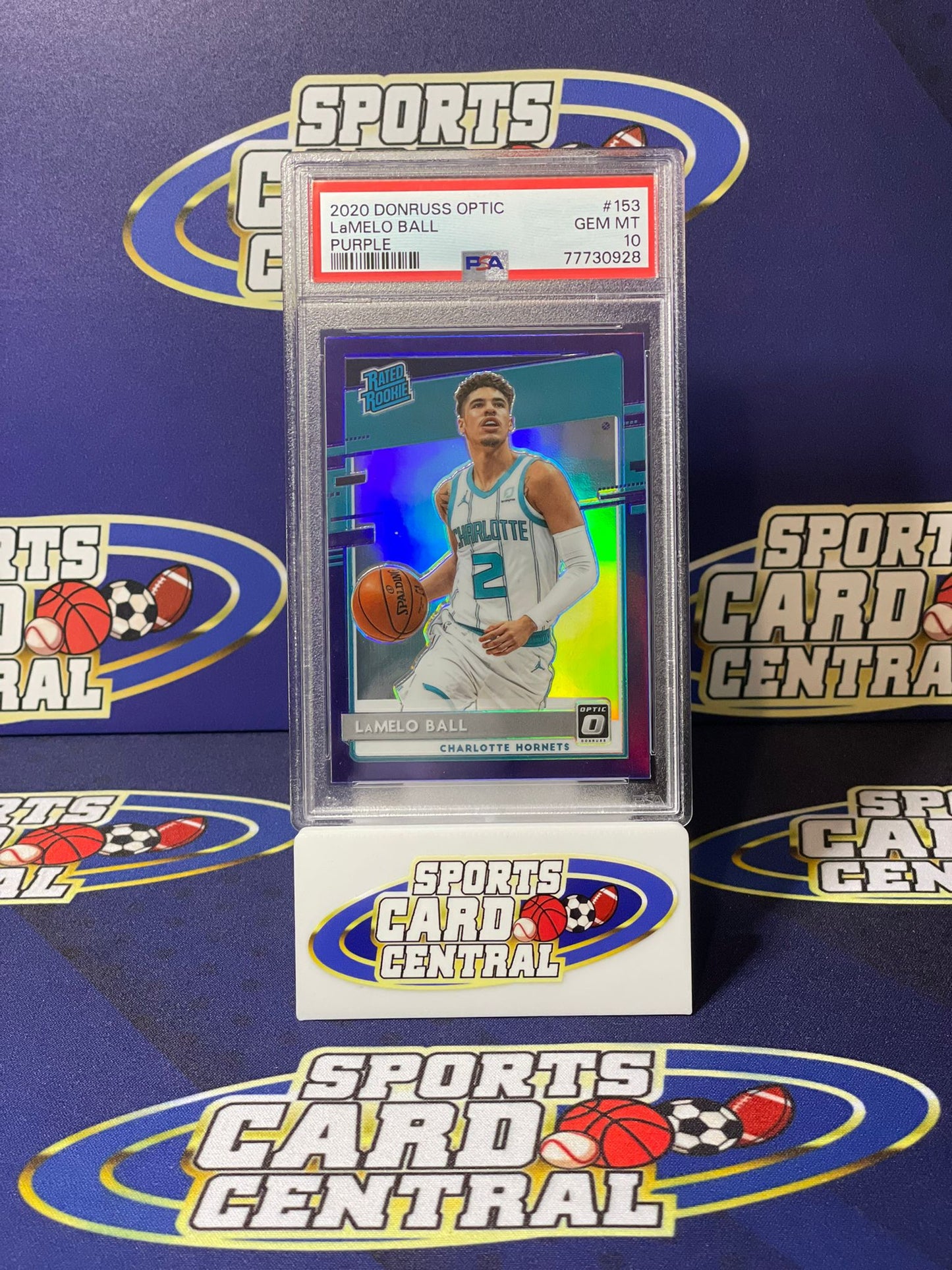 2020 Panini Donruss Optic Lamelo Ball Purple PSA 10