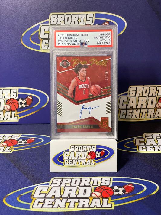 2021 Panini Donruss Elite Jalen Green Pen pals Auto AUTH / AUTO 10