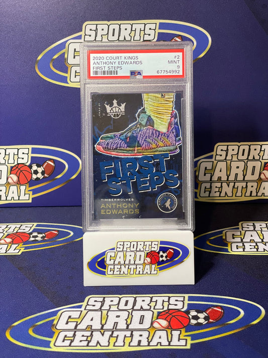 2020 Panini Court Kings Anthony Edwards First Steps PSA 9