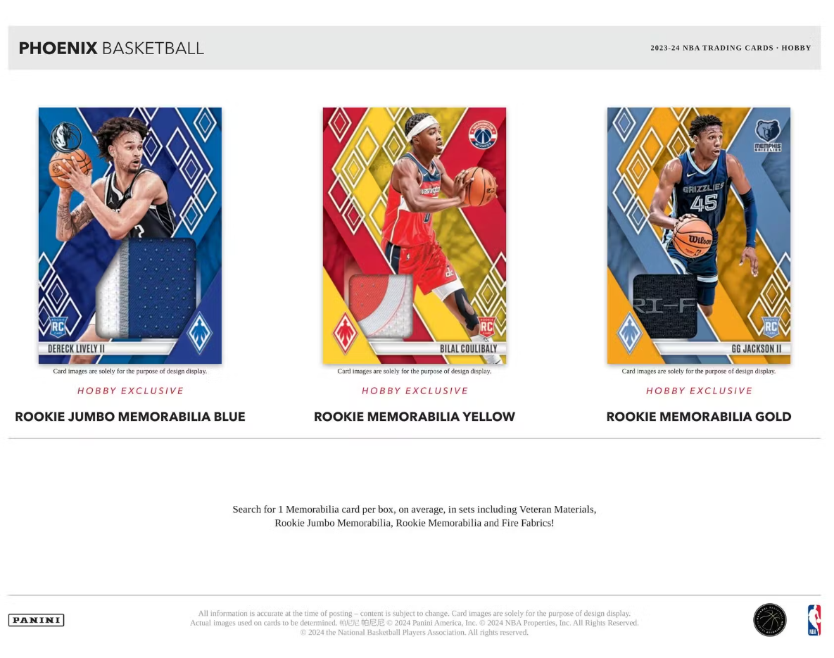 2023-24 Panini Phoenix Basketball Hobby Box First of the line (FOTL)