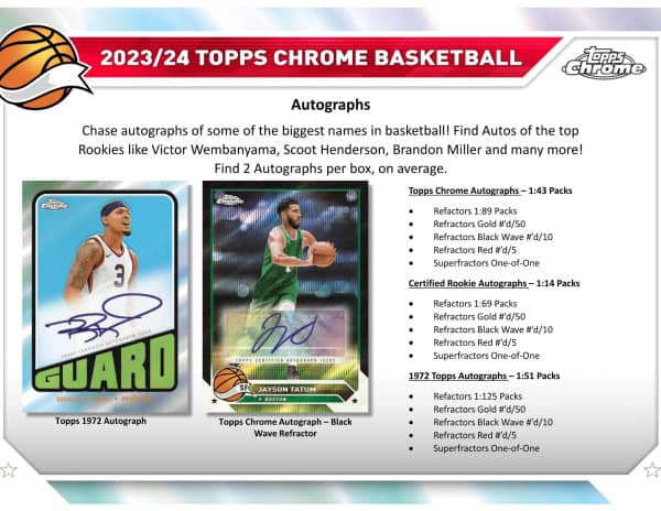 2023-24 Topps Chrome Hobby Box