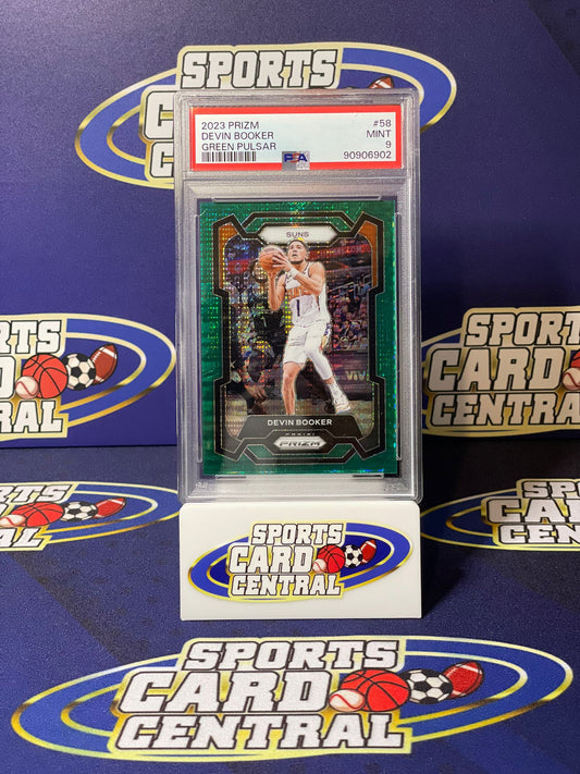 2023 Panini Prizm Devin Booker Green Pulsar PSA 9